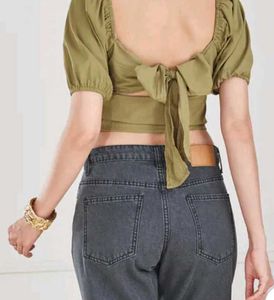 Chic Puff Sleeve Square Neck Top