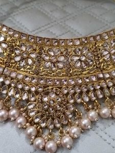 Exquisite Kundan &amp; Pearl Choker Necklace👍