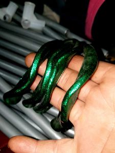 Sparkling Emerald Bangles