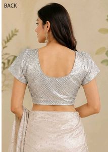 Sparkling Silver Ethnic Blouse