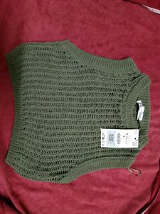 zara knitted vest with tags