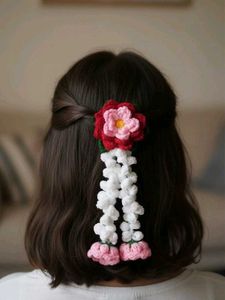 Handmade Crochet Flower Hair Clip