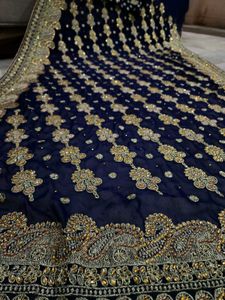 bridal collection Navy Blue Saree with Blouse