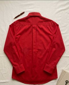 Men's Red Button-Up Shirt