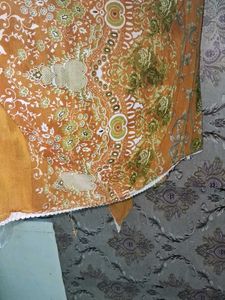 Orange Paisley Print Dupatta of 1