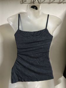 Black Cami Top with Side Slits