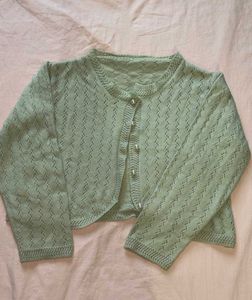 Green Knit Cardigan
