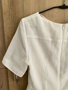 Chic White Peplum Top