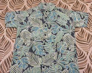 Tropical Print Button-Down Shirt