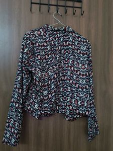 Abstract Print Blazer Jacket