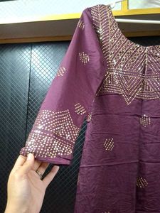 Purple Sequined Suit Set