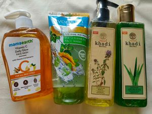 Mamaearth, Khadi & EverYVols Face Washes Bundle