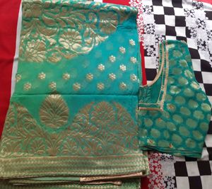 Saree Heavy In Blue Color