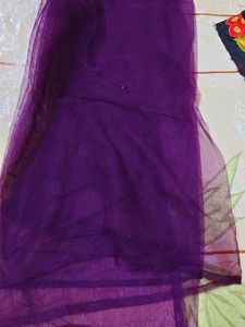 Vibrant Purple Net Dupatta
