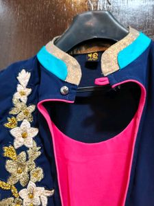 Elegant Blue &amp; Pink Kurta Set