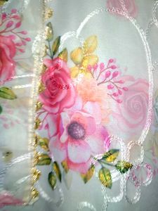 Floral pakistani Print Organza Kurta