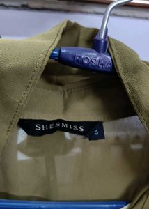 Olive Green Layered Tunic Top