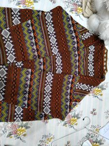 Patterned Knit Sweater
