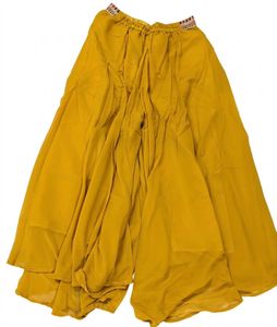 Embroidered Yellow Halter Neck Blouse Divider