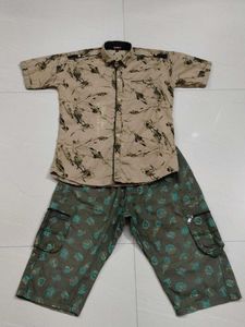 Stylish Kid's Printed Shirt &amp; Shorts Set