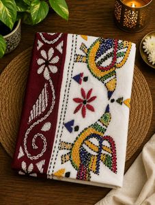 Kantha Kavya  Unstitched Multi colour blouse