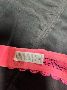 neon pink  Lace Bra