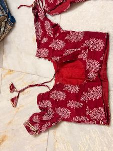 Maroon Printed Lehenga Choli Set with Dupatta