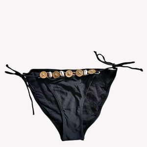 Black Bikini Bottom with Shell Detail 🆕 NWOT