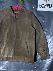 St Mitchell Men's Suede Bomber Jacket