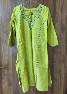 Elegant Lime Green Kurta Set