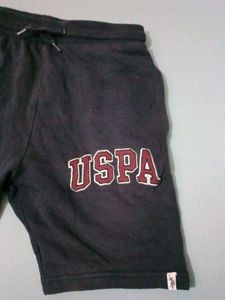USPA Black Sweat Shorts