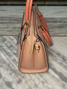 Chic Pink Embossed Handbag
