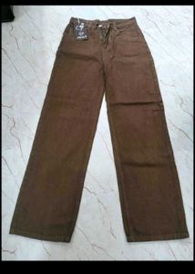 Brown Wide Leg Jeans