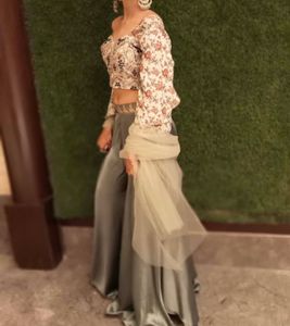 Designer-Inspired Sage Green Lehenga Set