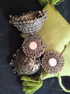 Silver Jhumka Earrings