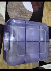 Acrylic Storage Box - Clear Organizer 6 compartmen