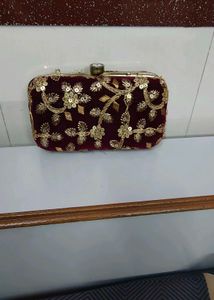 Embroidered Clutch Bag