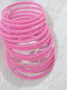 Pink Velvet Glass Bangle