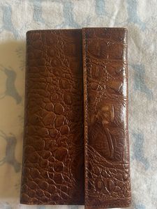Wallet Brown Croc Embossed