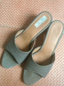 Sparkly Wedge Mules