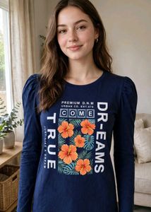 Navy Blue Graphic T-Shirt