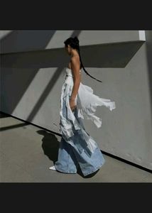 Elegant White Strapless Ruffle top