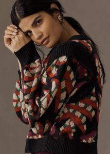 FARM RIO  Banana Dots Pullover Sweater