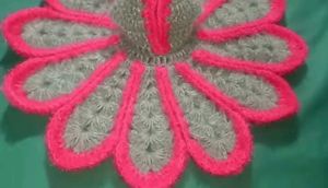 Handmade Woolen Flower Applique