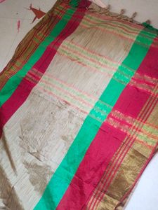 Vibrant Striped Silk Saree