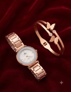 Elegant Two-Tone Watch with Matching Bracelet