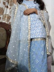 Elegant Teal Kurta Set with Dupatta