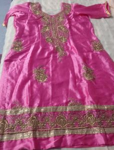 Elegant Patiala suit and salwar Gold Embroidery