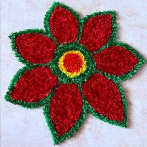 Festive Floral Rangoli Decoration