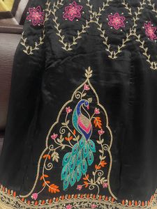beautiful silk frock without bottom and dupatta